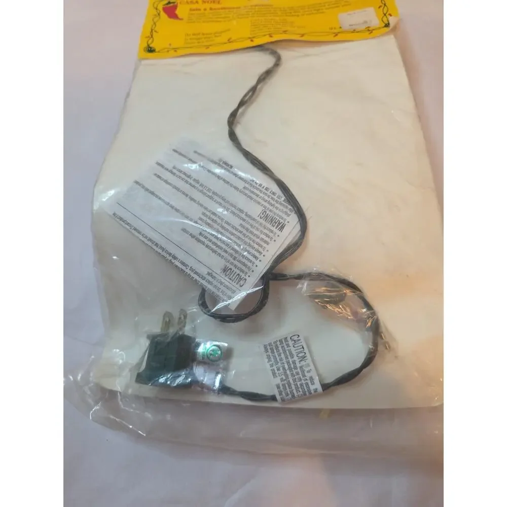 Vintage Nos Casa Noel Chili Ristra 35 Light Stand Hanging Peppers